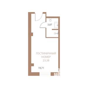 1-к квартира, вторичка, 24м2, 3/23 этаж