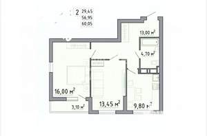 2-к квартира, вторичка, 60м2, 7/19 этаж