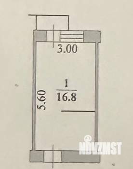 1-к квартира, вторичка, 17м2, 2/4 этаж