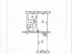 2-к квартира, вторичка, 44м2, 1/5 этаж
