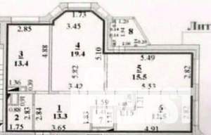 3-к квартира, вторичка, 80м2, 13/17 этаж
