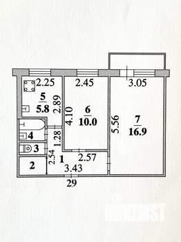 2-к квартира, вторичка, 47м2, 5/5 этаж