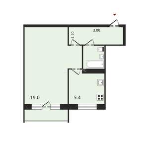 1-к квартира, вторичка, 32м2, 4/5 этаж