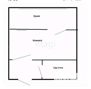 Студия квартира, вторичка, 21м2, 1/10 этаж