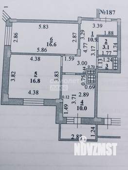 2-к квартира, вторичка, 59м2, 20/24 этаж