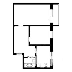 2-к квартира, вторичка, 43м2, 5/5 этаж