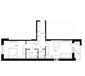1-к квартира, вторичка, 55м2, 22/25 этаж