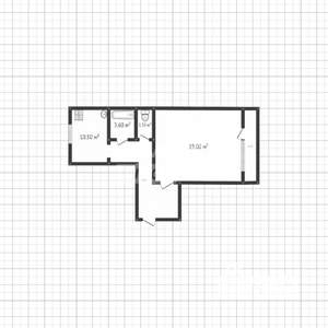 1-к квартира, вторичка, 41м2, 1/5 этаж