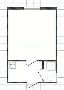 Студия квартира, вторичка, 15м2, 1/5 этаж