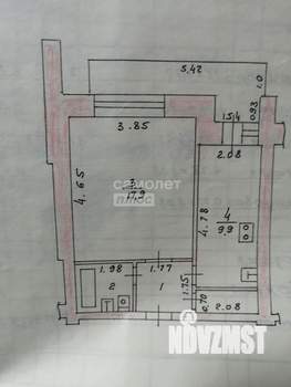 1-к квартира, вторичка, 36м2, 1/9 этаж