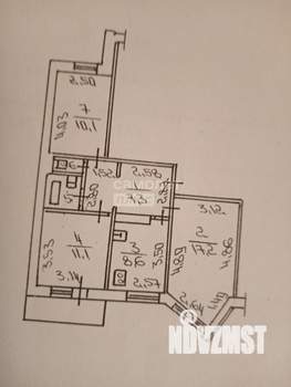 3-к квартира, вторичка, 62м2, 4/9 этаж
