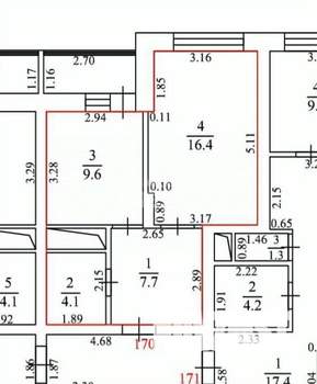1-к квартира, вторичка, 38м2, 20/25 этаж