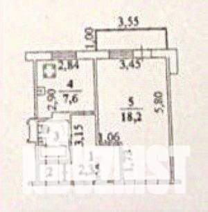 1-к квартира, вторичка, 36м2, 5/10 этаж