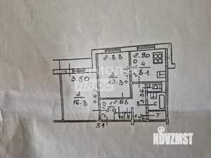 2-к квартира, вторичка, 54м2, 4/10 этаж