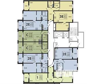 2-к квартира, сданный дом, 71м2, 13/17 этаж