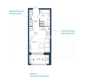 Студия квартира, вторичка, 32м2, 3/22 этаж