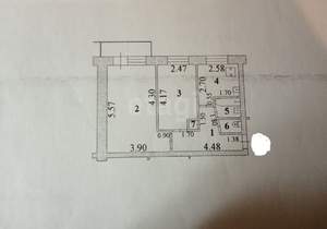 2-к квартира, вторичка, 44м2, 3/5 этаж