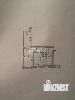 3-к квартира, вторичка, 57м2, 9/9 этаж