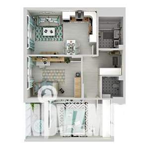 2-к квартира, строящийся дом, 61м2, 11/21 этаж