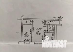 2-к квартира, вторичка, 44м2, 1/5 этаж