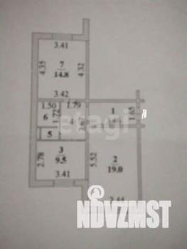 2-к квартира, вторичка, 57м2, 1/10 этаж