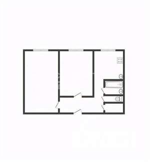 2-к квартира, вторичка, 43м2, 1/5 этаж