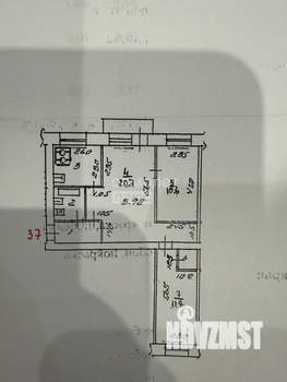 3-к квартира, вторичка, 56м2, 5/5 этаж