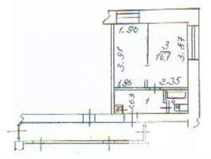 1-к квартира, вторичка, 24м2, 5/5 этаж