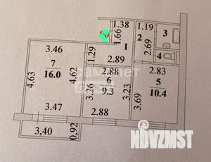 2-к квартира, вторичка, 50м2, 5/10 этаж