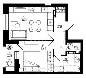 3-к квартира, вторичка, 58м2, 8/12 этаж