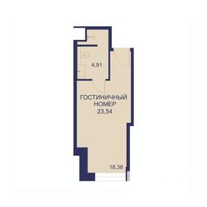 1-к квартира, вторичка, 23м2, 14/23 этаж