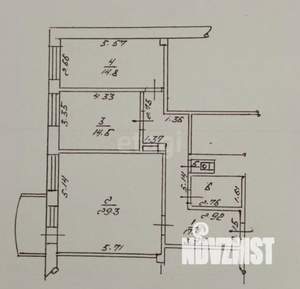 2-к квартира, вторичка, 58м2, 3/10 этаж