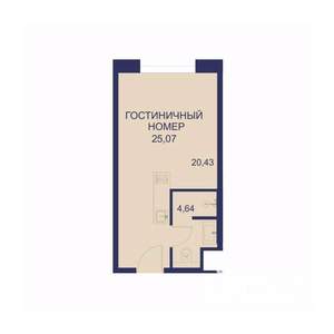 2-к квартира, вторичка, 33м2, 19/23 этаж