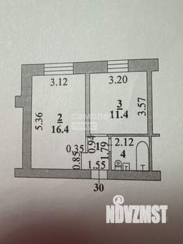 1-к квартира, вторичка, 34м2, 3/9 этаж