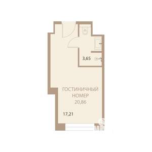 1-к квартира, вторичка, 21м2, 15/23 этаж