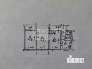 3-к квартира, вторичка, 56м2, 5/5 этаж