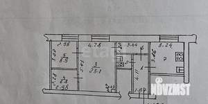 3-к квартира, вторичка, 65м2, 1/5 этаж