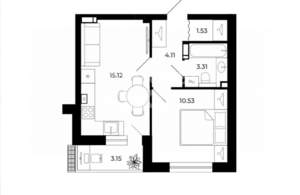 1-к квартира, вторичка, 38м2, 7/10 этаж