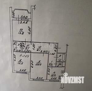 3-к квартира, вторичка, 86м2, 8/9 этаж