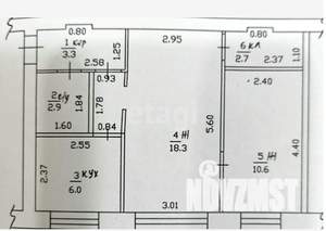 2-к квартира, вторичка, 44м2, 5/5 этаж