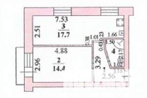 2-к квартира, вторичка, 40м2, 4/5 этаж