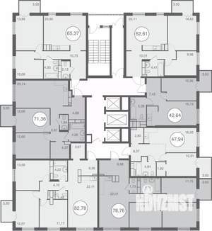 2-к квартира, вторичка, 71м2, 13/25 этаж