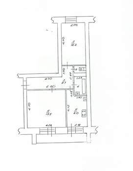 2-к квартира, вторичка, 50м2, 2/3 этаж