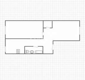 2-к квартира, вторичка, 42м2, 1/1 этаж