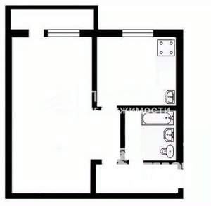 1-к квартира, вторичка, 30м2, 4/5 этаж