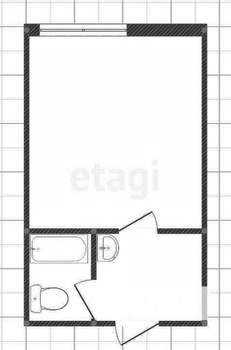 Студия квартира, вторичка, 18м2, 1/5 этаж