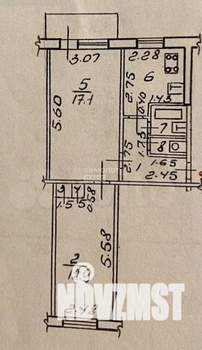 2-к квартира, вторичка, 43м2, 4/5 этаж