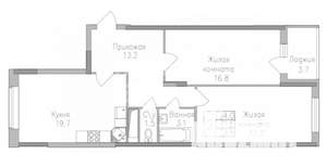 3-к квартира, вторичка, 73м2, 5/17 этаж