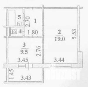 1-к квартира, вторичка, 37м2, 6/10 этаж