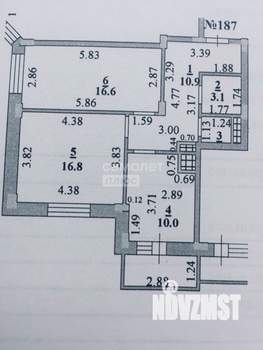 2-к квартира, вторичка, 59м2, 20/24 этаж